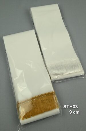 Biela smútočná stuha 09 cm<p>STH03